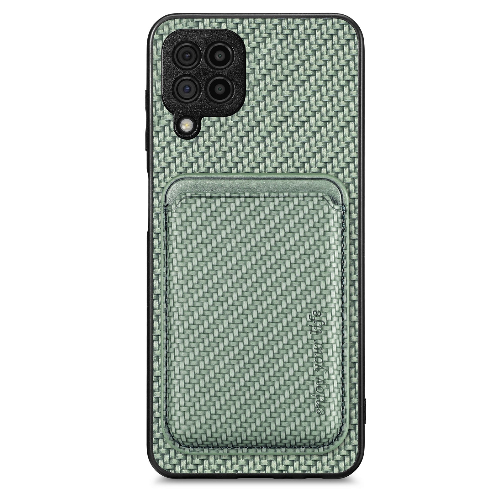 For Samsung Galaxy A22 4G (EU Version) / M32 (Global Version) 4G Anti-collision Detachable 2-in-1 Magnetic Card Holder Phone Case Carbon Fiber Texture PU Leather TPU PC Protective Cover For Samsung Galaxy A22 4G (EU Version) / M32 (Global Version) 4G Anti-collision Detachable 2-in-1 Magnetic Card Holder Phone Case Carbon Fiber Texture PU Leather TPU PC Protective Cover